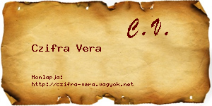 Czifra Vera névjegykártya